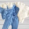 Mayoral Blue Knit Suspender 3 Piece Outfit Baby
