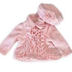 Biscotti Blush Pink Ruffled Jacket Set Baby