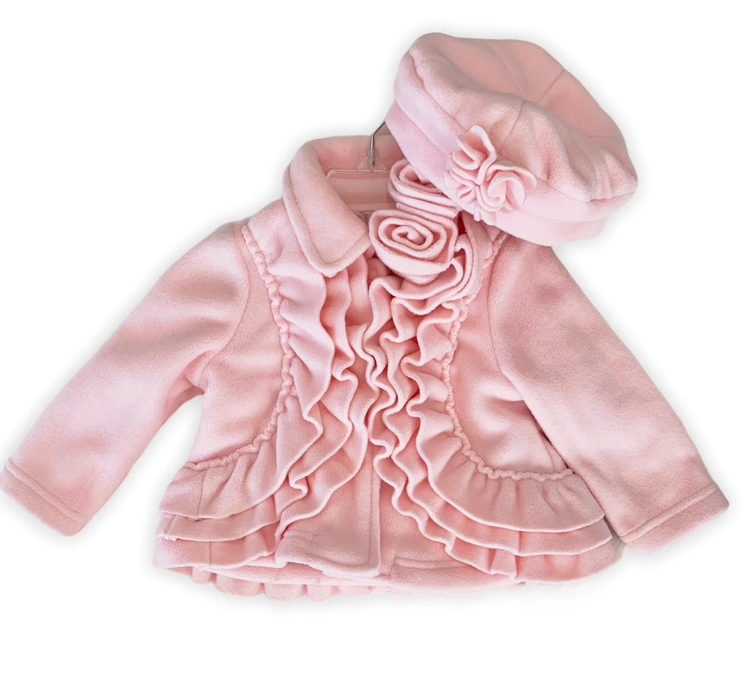 Biscotti Blush Pink Ruffled Jacket Set Baby 3 Biscotti Blush Pink Ruffled Jacket Set Baby