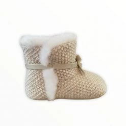 Mayoral Beige Knit Booties Girls