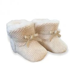 Mayoral Beige Knit Booties Girls