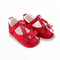 Mayoral Patent And Velvet Red Shoe