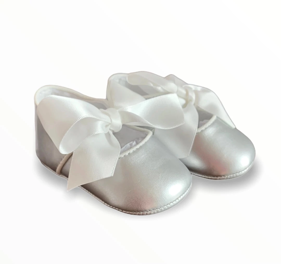 Mayoral Silver Ballerina Shoe 3 Mayoral Silver Ballerina Shoe