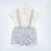 Mayoral Baby Blue Overall Outfit