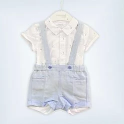 Mayoral Baby Blue Overall Outfit