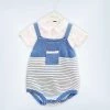 Mayoral Blue Cotton Onesie Outfit