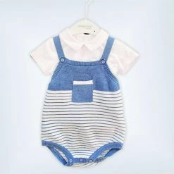 Mayoral Blue Cotton Onesie Outfit
