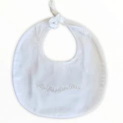 Gaby Accessories My Baptism Day White Satin Bib