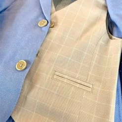 Mayoral 6 Piece Baby Blue Oxford Suit Boys Baptismal Outfits