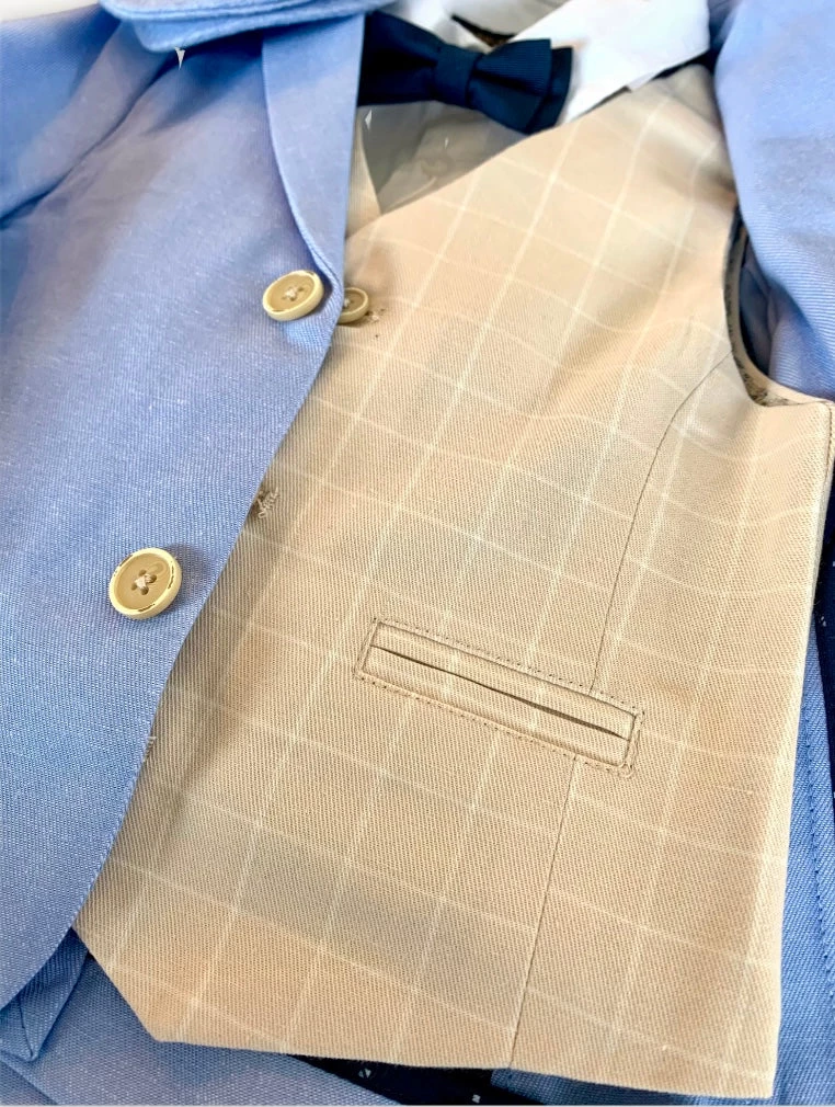 Mayoral 6 Piece Baby Blue Oxford Suit Boys Baptismal Outfits 4 Mayoral 6 Piece Baby Blue Oxford Suit Boys Baptismal Outfits