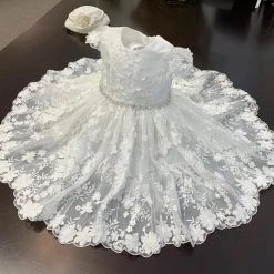 Girls Baptismal Teter Warm Floral Dress