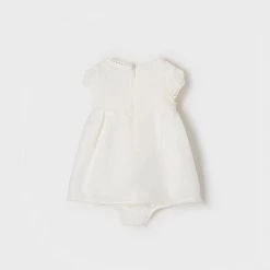 Mayoral Girls Off-White Linen Blossom Dress
