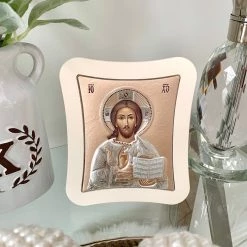 KaterinasDesigns Rose Gold Christ Icon 18.6x15.8