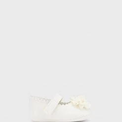 Mayoral Off-White Floral Shoe Girls Baptismal