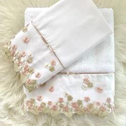 KaterinasDesigns Girls Baptismal Champagne De Fleurs Ladopano Set