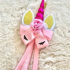 KaterinasDesigns White & Pink Unicorn Easter Candle Easter Candles