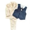 Mayoral Natural And Navy 5 Piece Baptismal Suit 2 Mayoral Natural And Navy 5 Piece Baptismal Suit