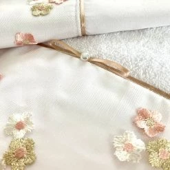 KaterinasDesigns Girls Baptismal Champagne De Fleurs Ladopano Set