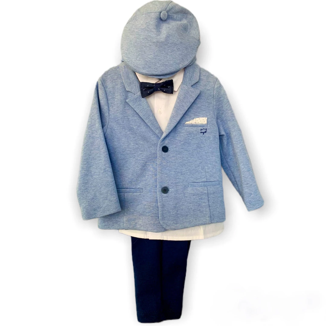 Mayoral 5 Piece Baby Blue And Navy Suit 3 Mayoral 5 Piece Baby Blue And Navy Suit