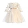 Jolene Champagne Long Sleeve Lace Baptismal Dress Girls Baptismal Outfits 2 Jolene Champagne Long Sleeve Lace Baptismal Dress Girls Baptismal Outfits