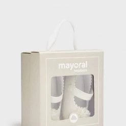 Mayoral Off-White Floral Shoe Girls Baptismal