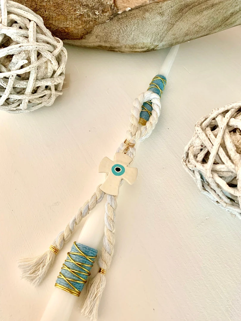 KaterinasDesigns Easter Candles Blue Cross Mati Gouri Easter Candle 3 KaterinasDesigns Easter Candles Blue Cross Mati Gouri Easter Candle