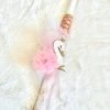 KaterinasDesigns Pink Ruffled Swan Easter Candle