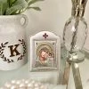 KaterinasDesigns Icons Silver Virgin Mary Icon 11.3 X 15.2 Cm