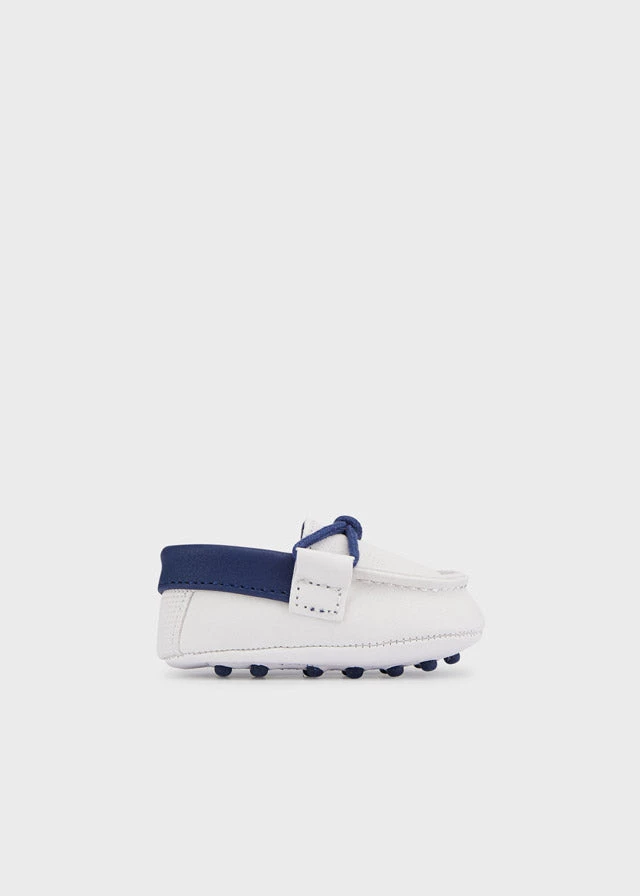 Mayoral White And Navy Blue Moccasins Boys Shoes 4 Mayoral White And Navy Blue Moccasins Boys Shoes