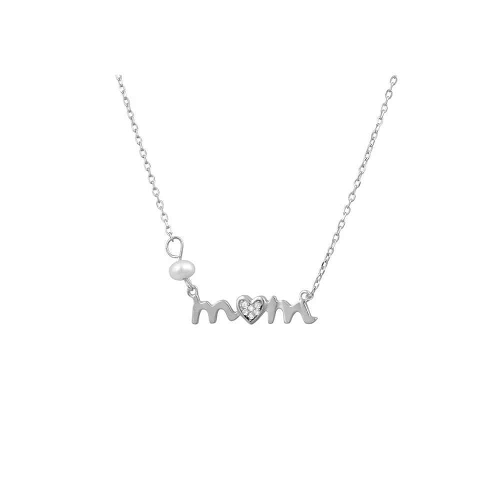 KaterinasDesigns Sterling Silver 925 Mom Crystal Heart Necklace 3 KaterinasDesigns Sterling Silver 925 Mom Crystal Heart Necklace