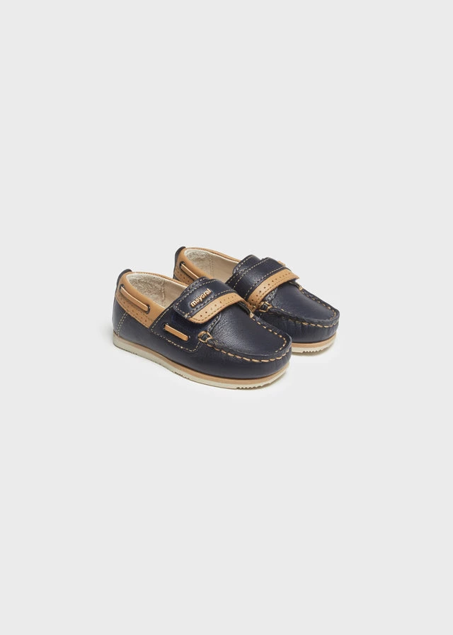 Mayoral Leather Navy Blue And Tan Boat Shoe 4 Mayoral Leather Navy Blue And Tan Boat Shoe