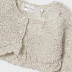 Mayoral Champagne Pearl Cardigan Girls