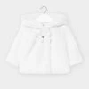 Mayoral Plush White Coat Baby