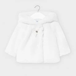 Mayoral Plush White Coat Baby
